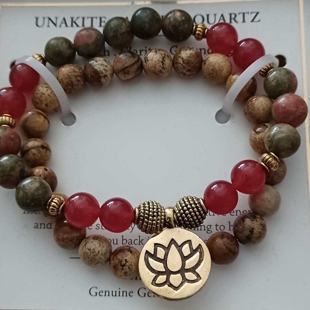 2 Pc Shivam Chakra Gemstone Healing Energy Stones Sterling Silver Stretch Bracel 42$